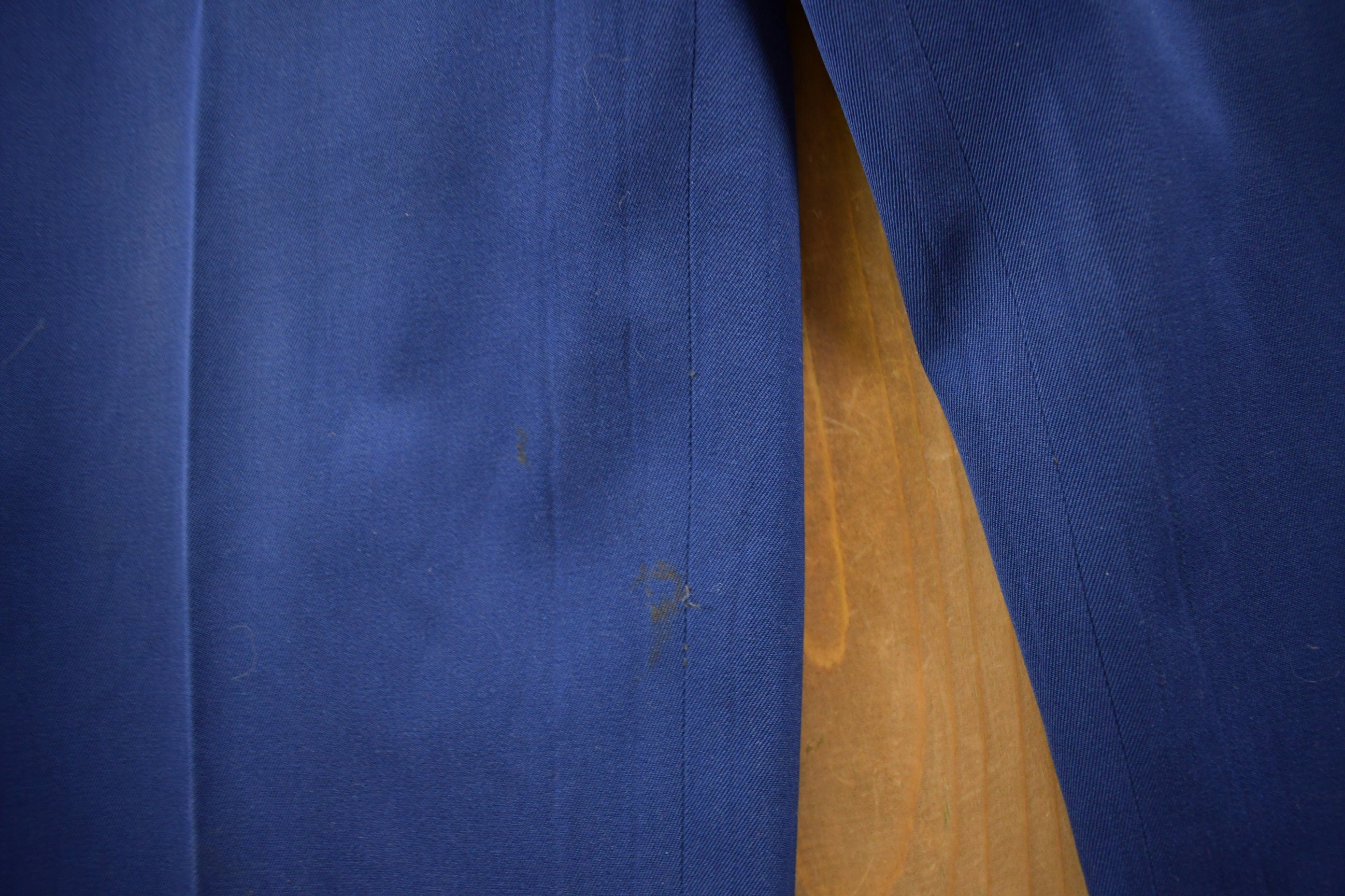 Vintage 1969 Man's Wool Gabardine Blue Type II Class 7 Military Pants Size 38 x 22