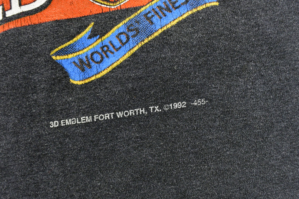 Vintage 1992 Harley Davidson Motorcycles Untamed Cheetah 3D Emblem T-Shirt