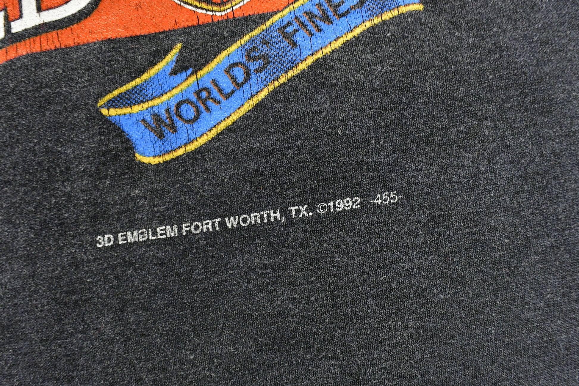 Vintage 1992 Harley Davidson Motorcycles Untamed Cheetah 3D Emblem T-Shirt