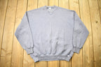 Vintage 1990s Russell Athletics Grey Blank Crewneck Sweatshirt