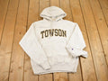 Vintage Y2K Towson Champion Reverse Weave Hoodie Sweatshirt Men's S / 2000s Heavyweight Sweater / 2000s Cross Grain