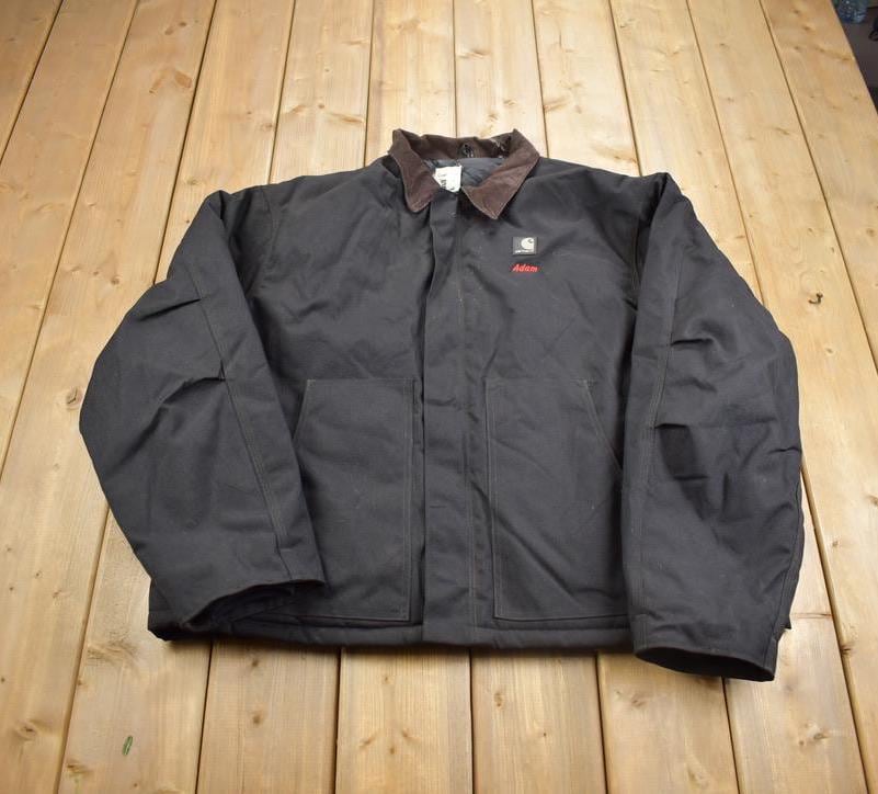 Vintage 1990s Carhartt Embroidered Winter Jacket Made In USA