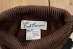Vintage 1990s Fred Thomas Knit Abstract Mock Neck Sweater