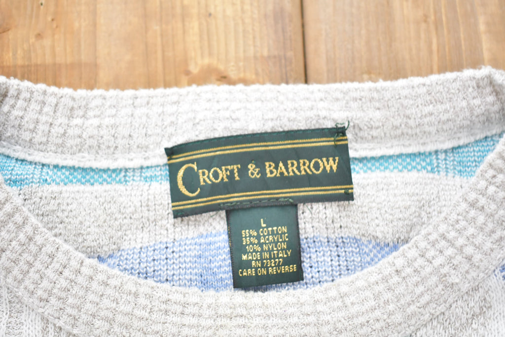 Vintage 1990s Croft & Barrow Plaid Knitted Sweater