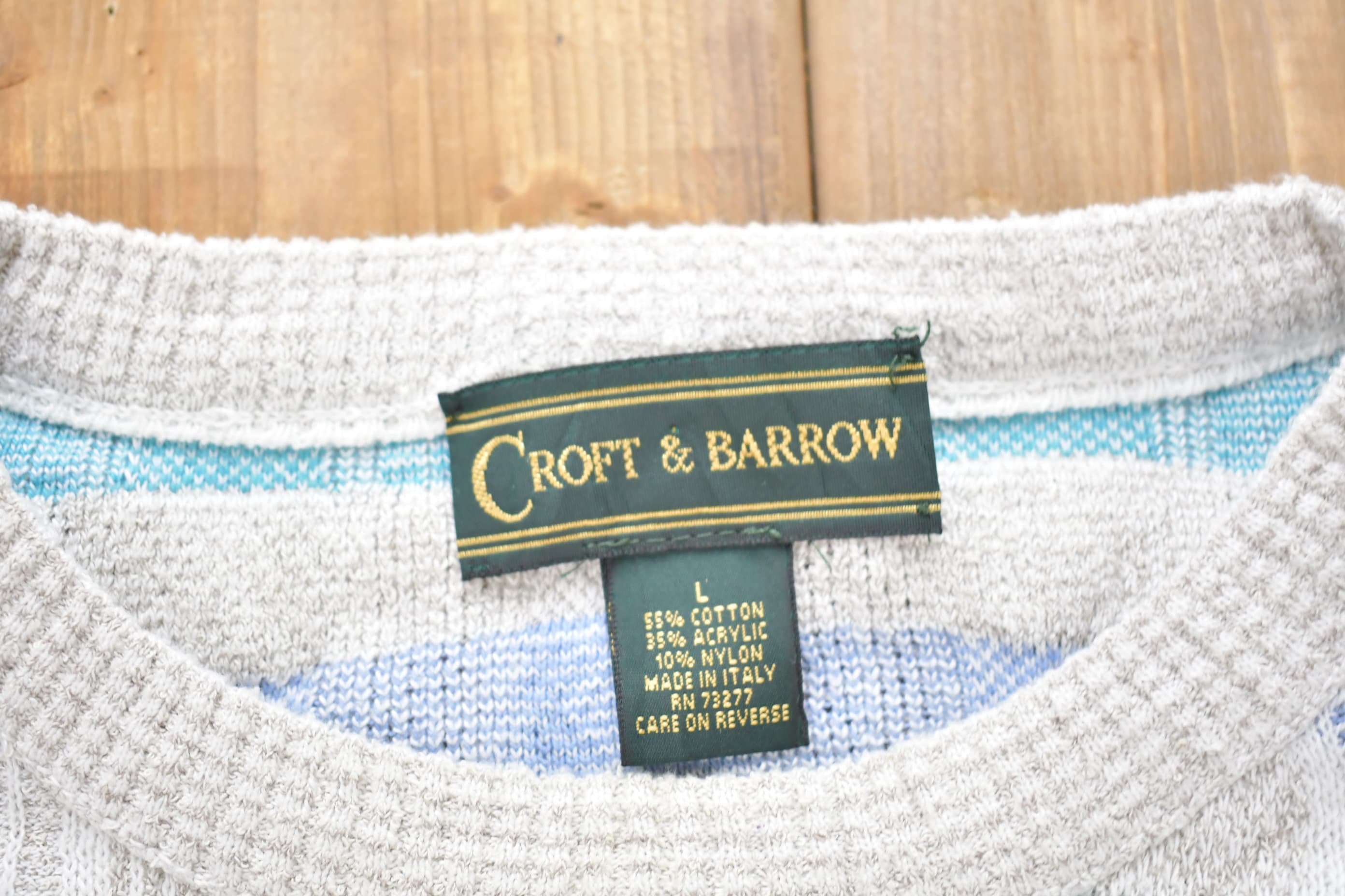 Vintage 1990s Croft & Barrow Plaid Knitted Sweater