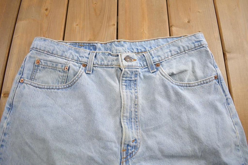 Vintage 1990s Levi's 550 Relaxed Fit Denim Jeans Made In USA Size 38x30