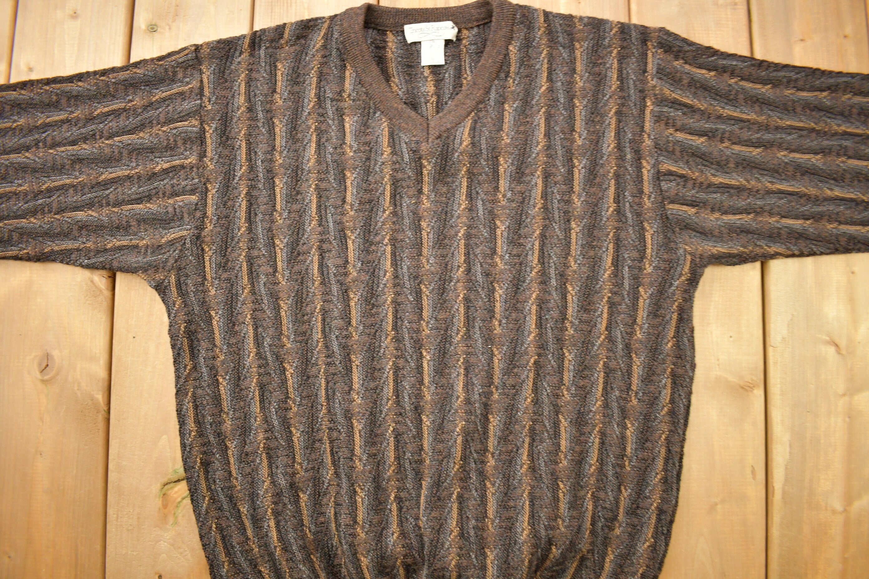 Vintage 1990s Tricots St. Raphael's Pure Merino Wool Knitted Sweater