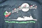 Vintage 1990s Cow Santa Cute Crewneck Sweater