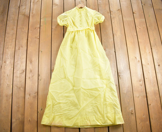 Vintage 1960s Maxi Dress / Summer Dress / True Vintage Dress / 1960s Dress / Beach Dress / Cute Dress / Bow / High Waist