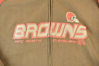 Vintage 1990s Cleveland Browns Full Zip NFL Hoodie Sweatshirt