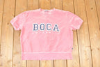 Vintage 1990s Boca Authentic Cropped Crewneck Sweatshirt Women's XL Cropped