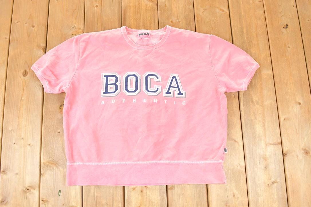 Vintage 1990s Boca Authentic Cropped Crewneck Sweatshirt Women's XL Cropped