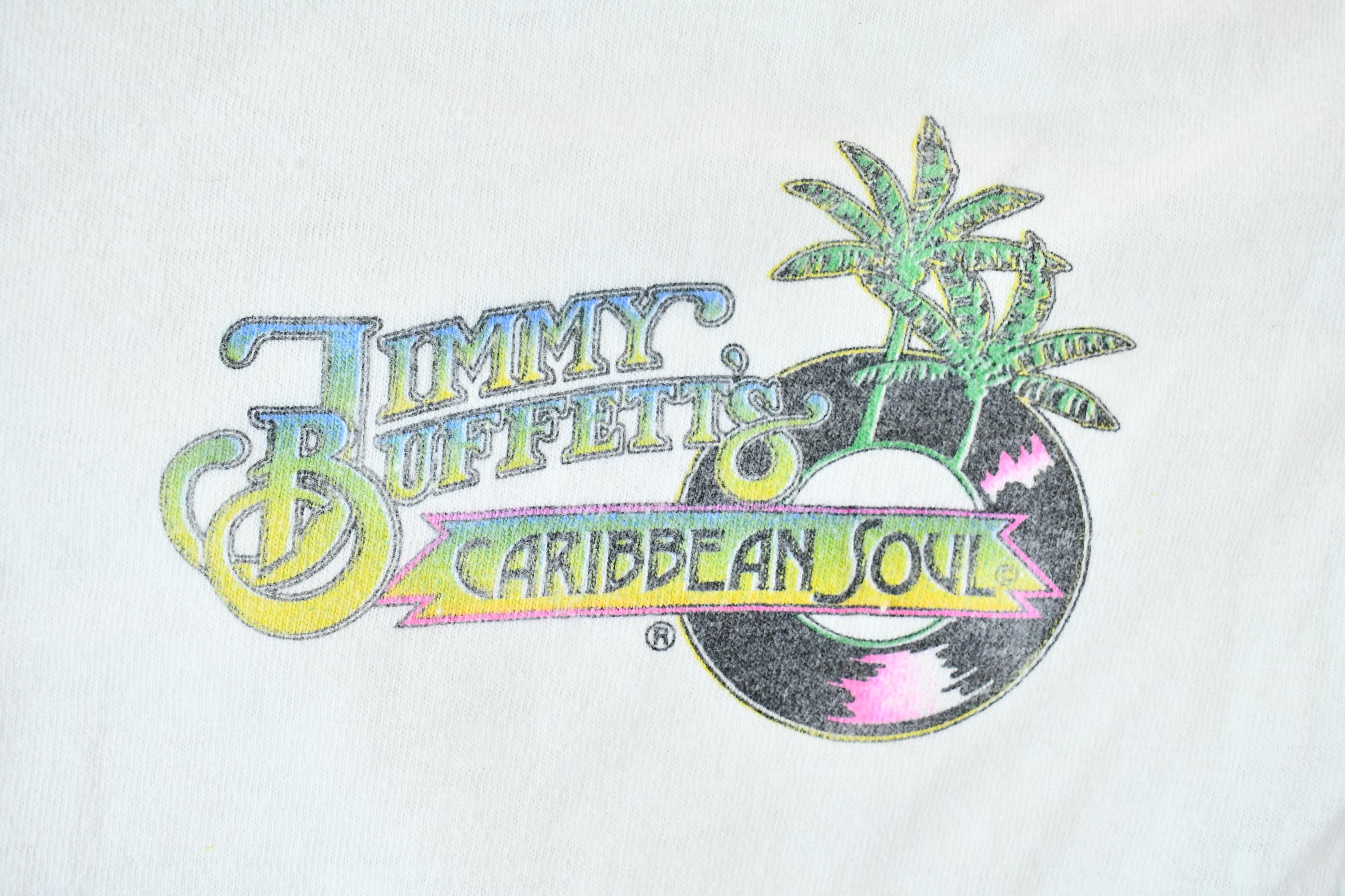 Vintage 1990s Jimmy Buffett's Caribbean Soul Tourist Penguin Souvenir Single Stitch Graphic T-Shirt