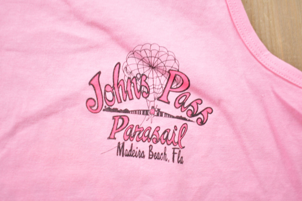 Vintage 1990s Johns Pass Parasail Florida Graphic Tank Top