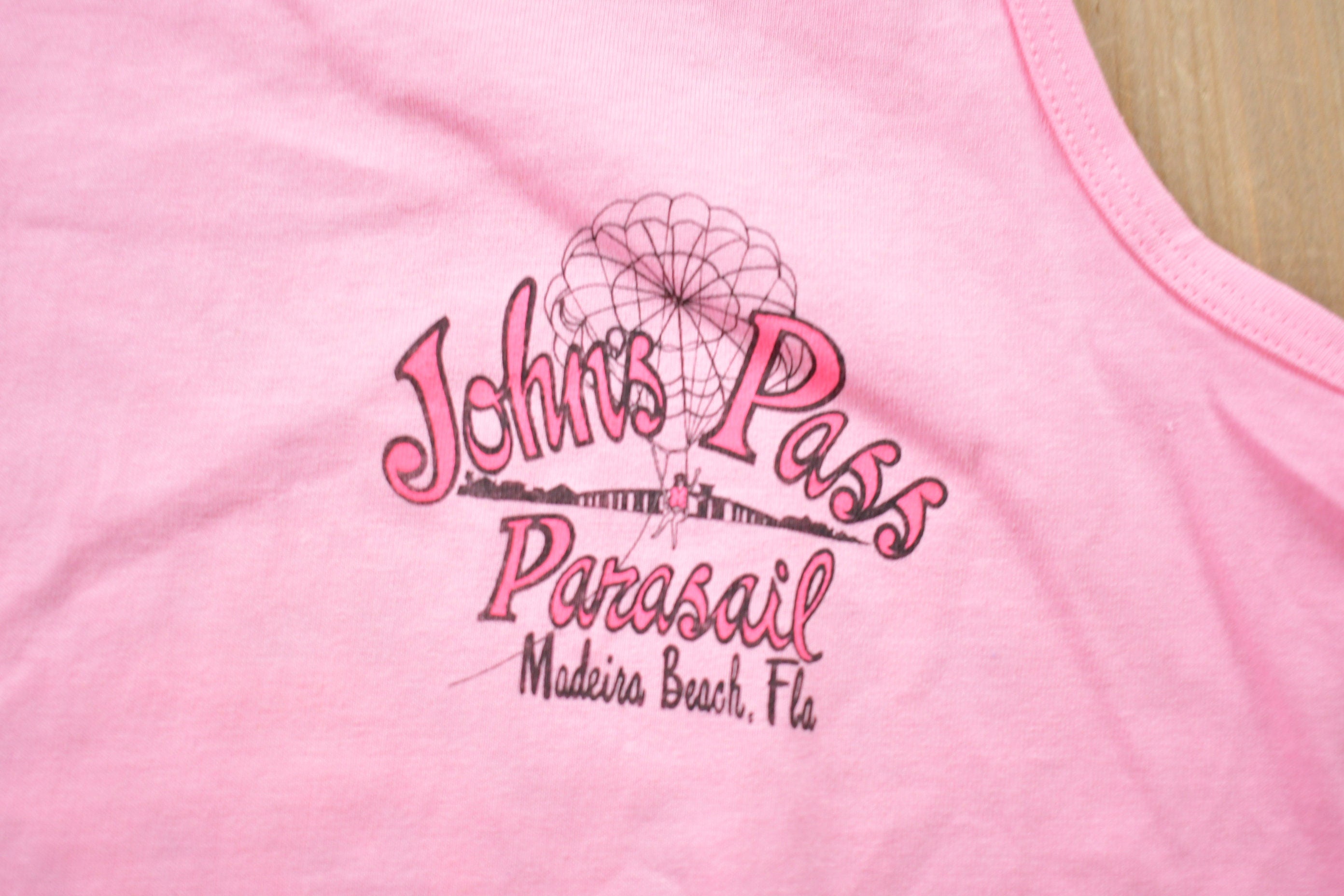 Vintage 1990s Johns Pass Parasail Florida Graphic Tank Top