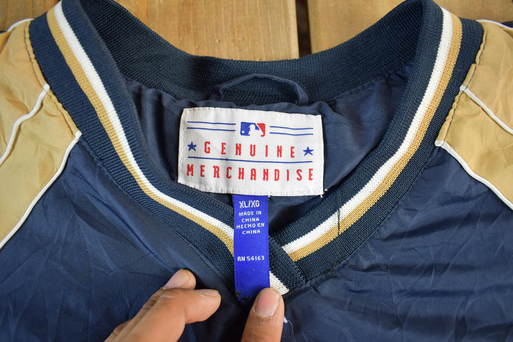Vintage 2000s Milwaukee Brewers MLB Pull Over Windbreaker Jacket