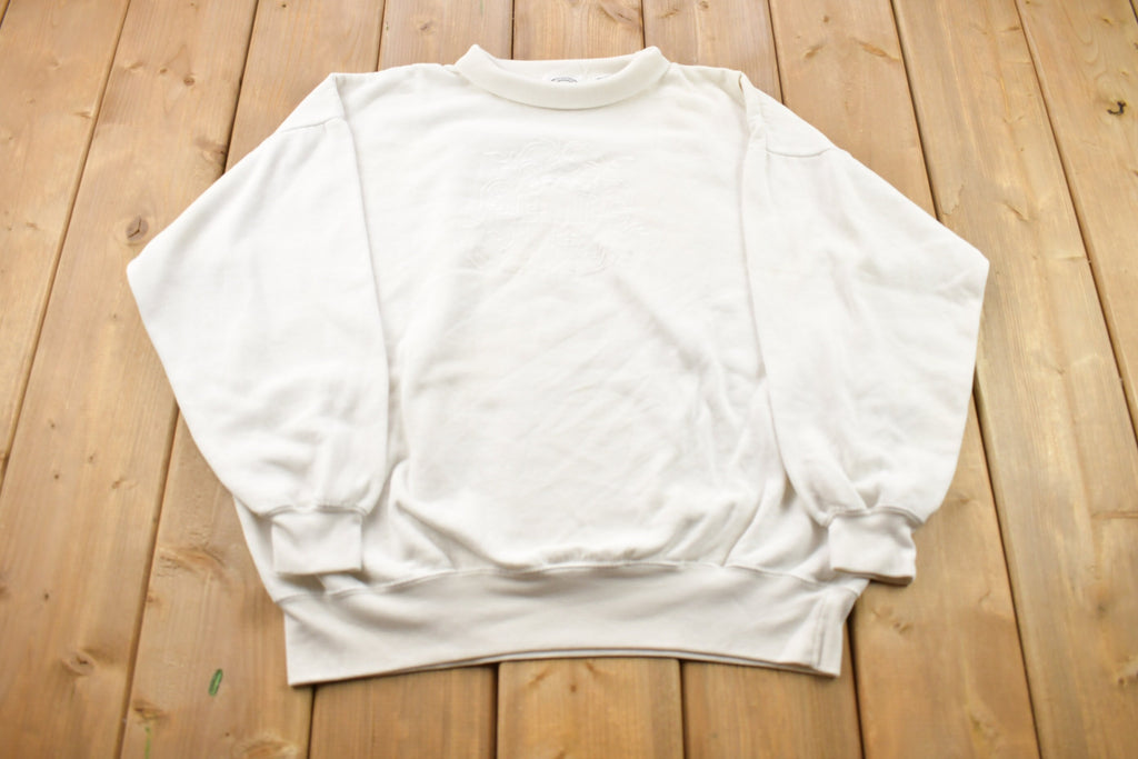 Vintage 1990s Custom Projections Embroidered Crewneck Sweatshirt / 1990s Crewneck / Essentials / Streetwear / 1990s