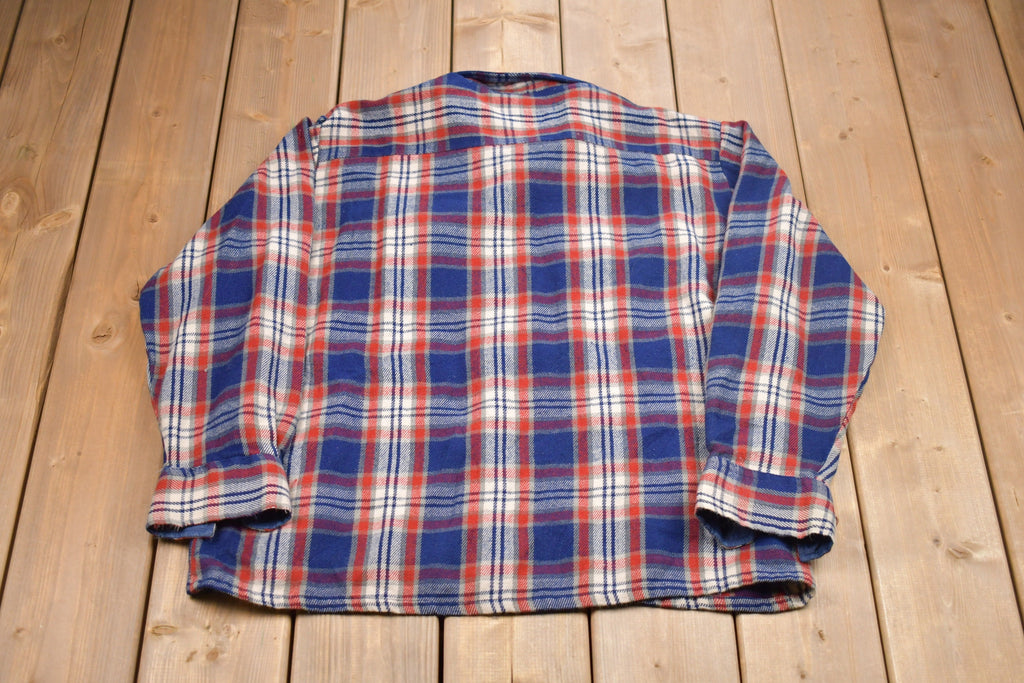 Vintage 1990s Woodland Plaid Button Up Shirt