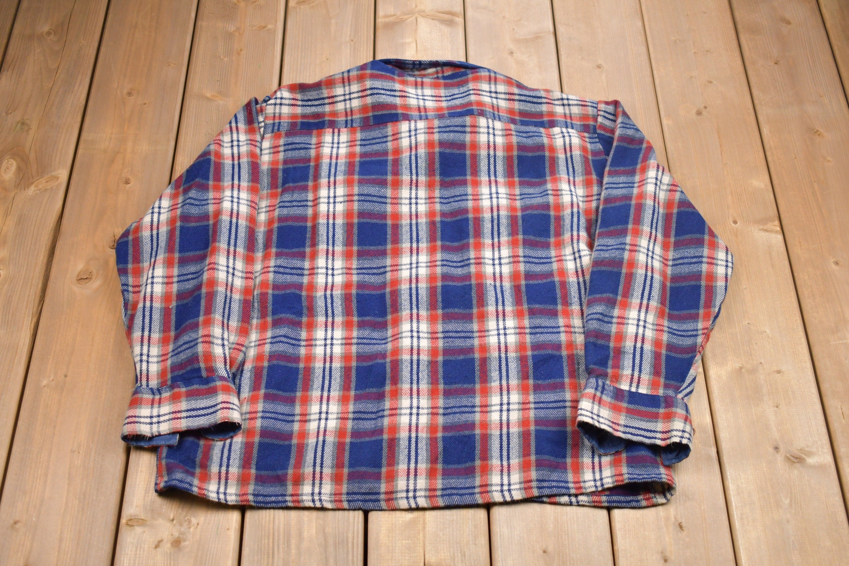 Vintage 1990s Woodland Plaid Button Up Shirt