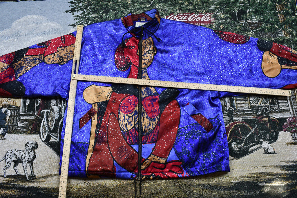 Vintage 1990s Maggie Lawrence All Over Print Full Zip Windbreaker
