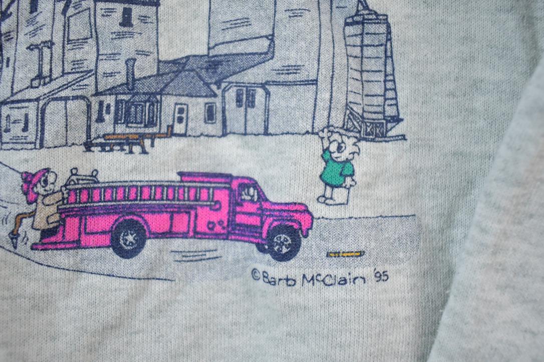 Vintage 1990s Barb Mccain Woden Double Collar Crewneck Sweatshirt