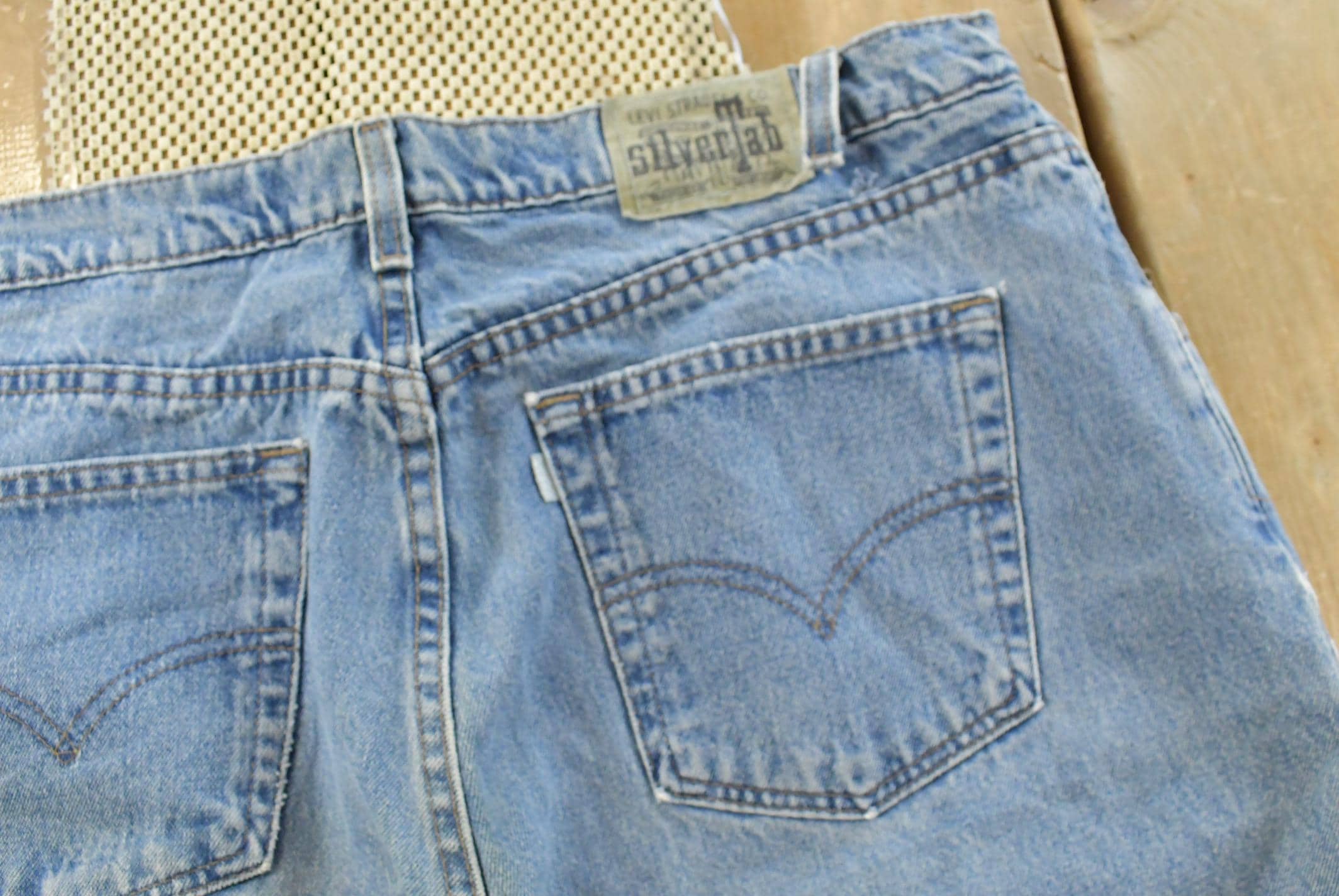 Vintage 1990s Levi Silver Tab Loose Wide Leg Denim Blue Jeans Men's 37 x 32 / 90s Silvertabs / Streetwear / Baggy Jeans / Made in USA