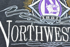 Vintage 1990s Northwestern University Wildacts Embroidered Collegiate Crewneck Sweatshirt Men's XL / 90s College Crewneck / NCAA