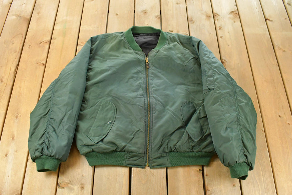 Vintage 1990s North Crest Reversible Bomber Jacket Men's XL