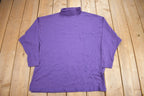 Vintage 1990s Blank Long Sleeve Mockneck T Shirt
