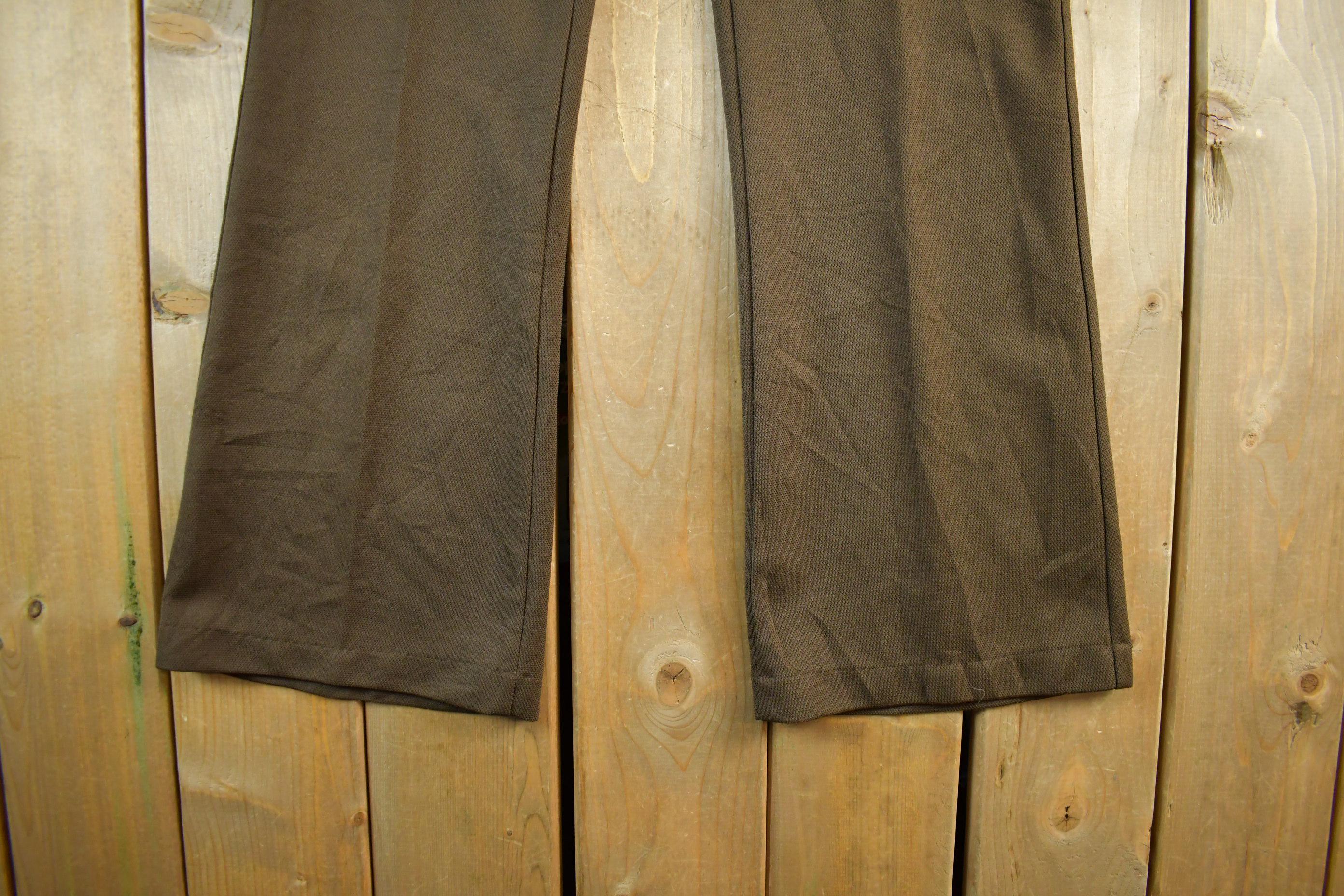 Vintage 1970s Farah Bell Bottom Corduroy Flare Pants Adult Size 34 x 32