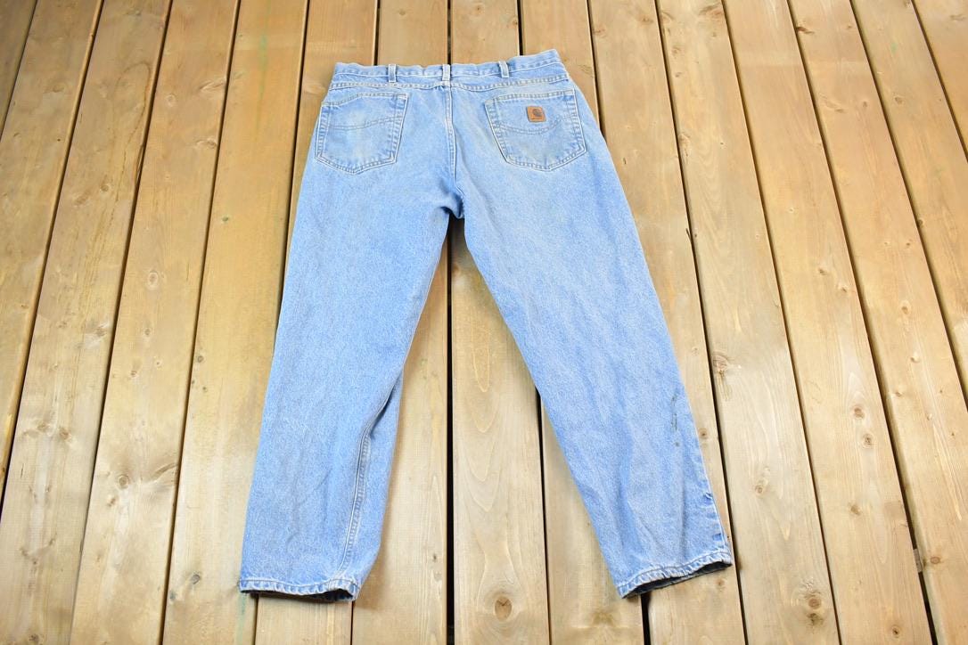 Vintage 1990s Carhartt Denim Work Jeans Size 36 x 30