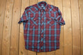 Vintage 1990s Wrangler Plaid Flannel Button Up Shirt
