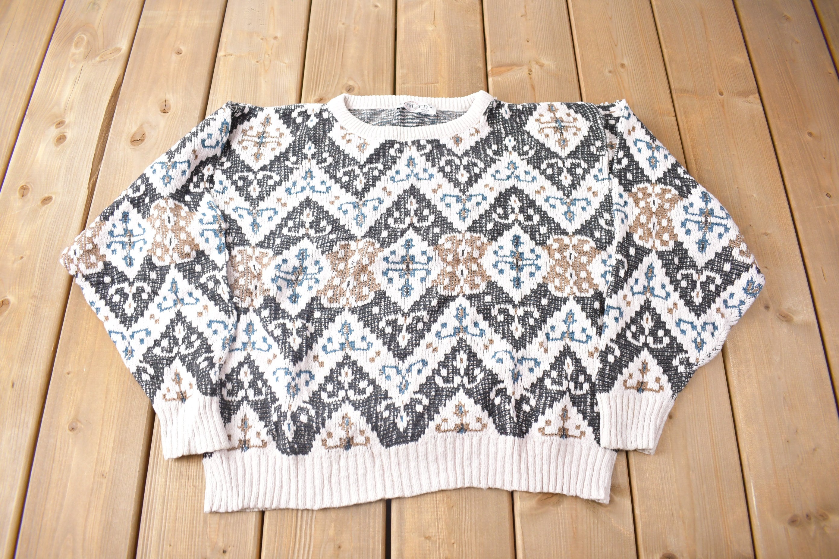 Vintage 1980s Jantzen Knit Crewneck Sweater