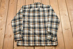 Vintage 1990s Windbreaker Plaid Button Up Lined Shirt