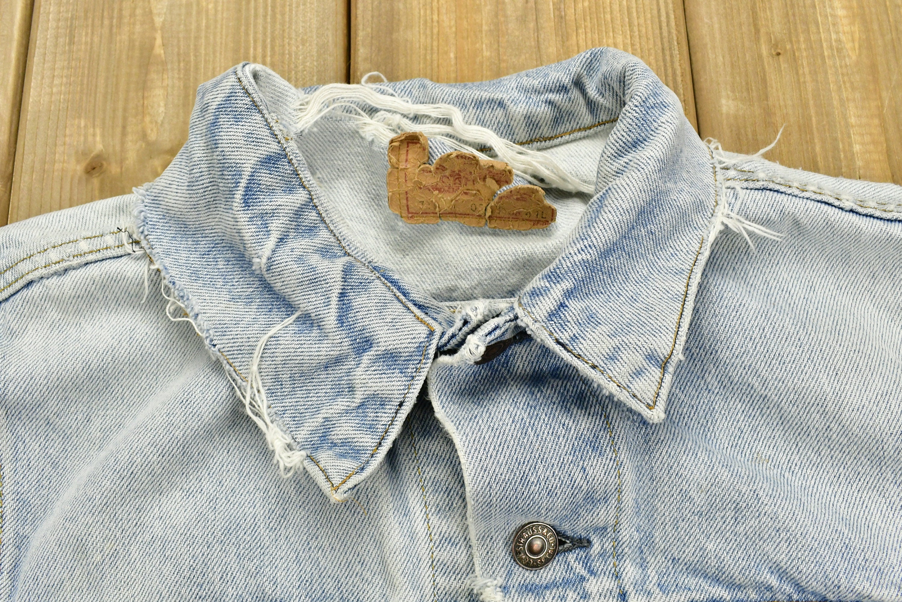 Vintage 1990s Levi's Distressed Denim Jean Jacket