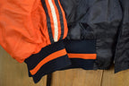 Vintage 1990s Harley Davidson Embroidered Motorcycle Satin Nylon Bomber Jacket
