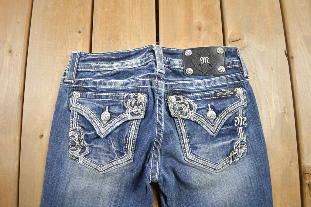 Vintage Y2K Miss Me Bedazzled Low Rise Jeans Size 26x32