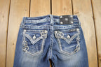 Vintage Y2K Miss Me Bedazzled Low Rise Jeans Size 26x32