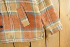 Vintage 1980s Matt Andrews Sherpa Lined Flannel Shirt Jacket Men's Large