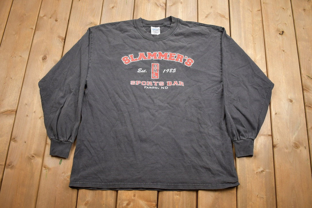 Vintage 1990s Slammers Sports Bar Fargo North Dakota Shirt