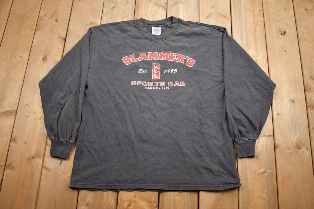 Vintage 1990s Slammers Sports Bar Fargo North Dakota Shirt