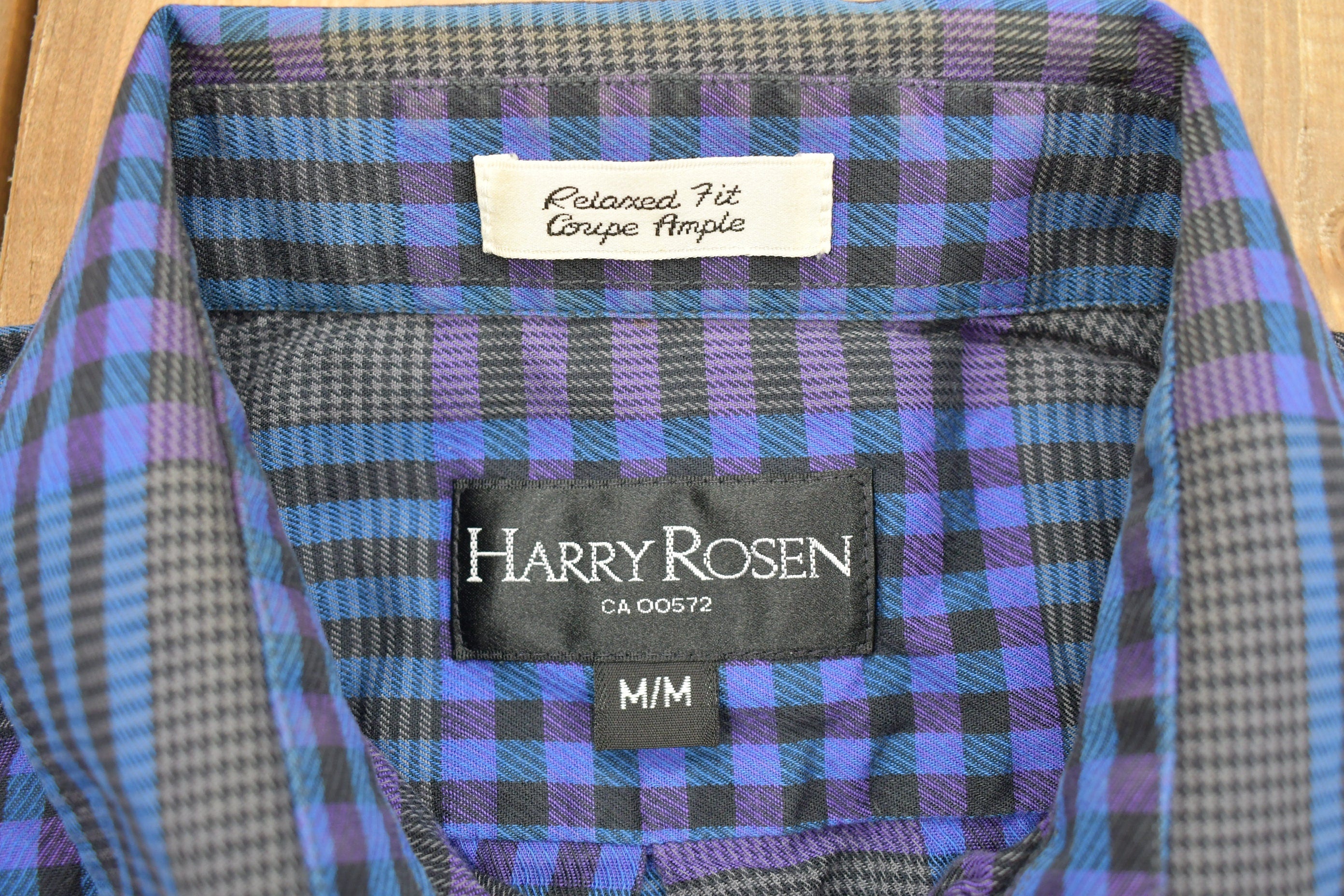 Vintage 1990s Harry Rosen Button Up Plaid Shirt