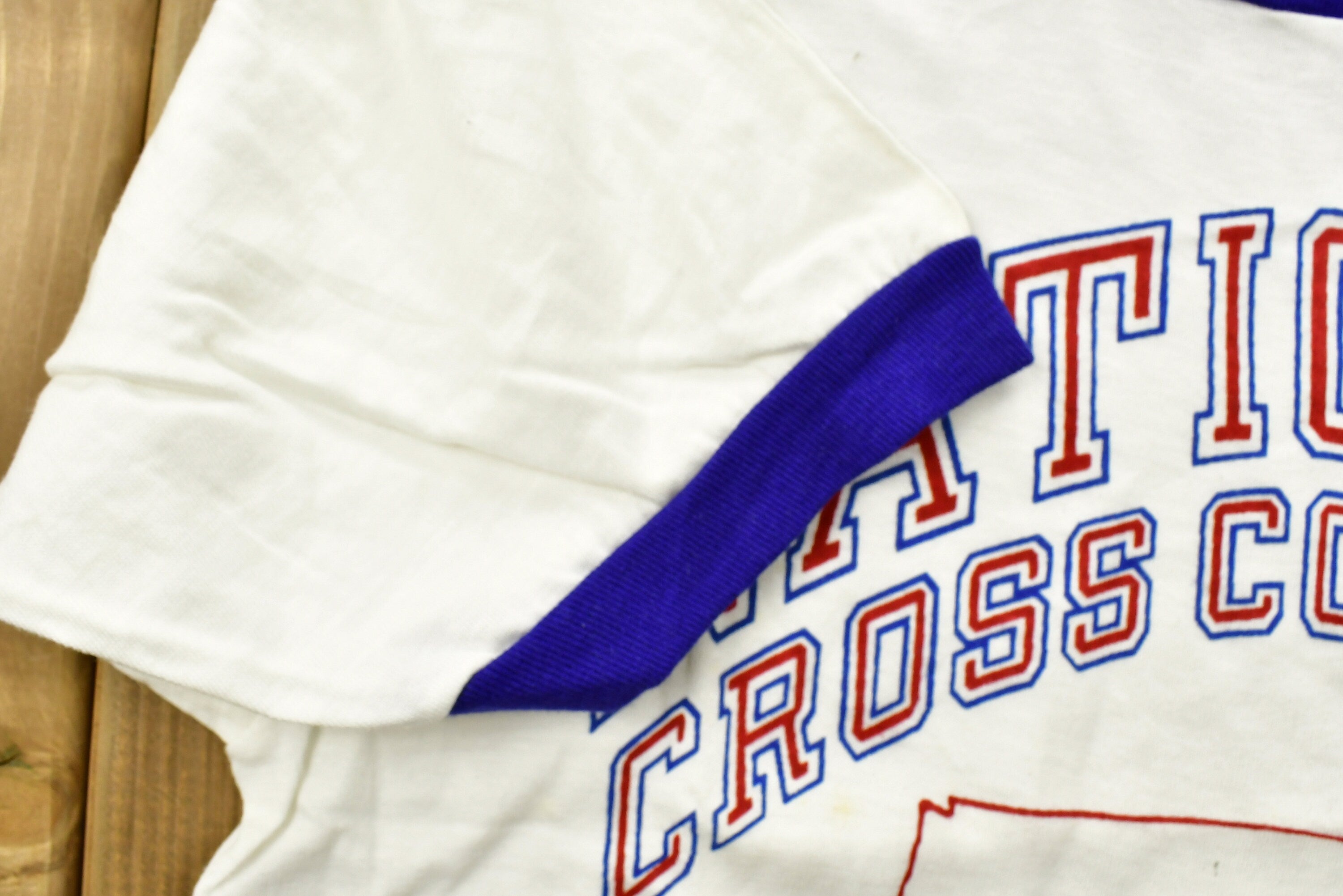 Vintage 1970s Champion University of Wisconsin Ringer T-Shirt  NCAA Tee  Made In USA  Sportswear  Vintage Champion