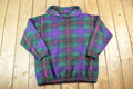 Vintage 1990s Plaid Fleece Outdoorsman Sweater