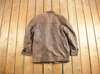 Vintage 1990s Pelle Cuir Leather Winter Jacket