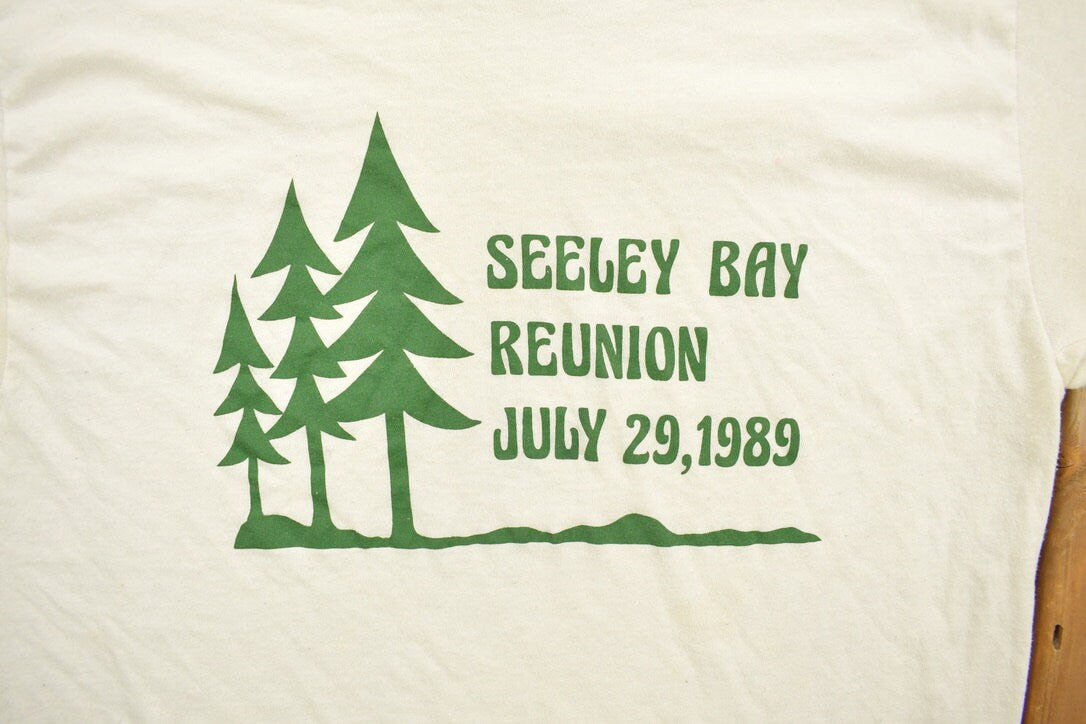 Vintage 1989 Seely Bay Reunion Souvenir T Shirt