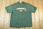 Vintage 1990s Green Bay Packers Super Bowl Champions NFL Graphic T-Shirt