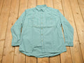 Vintage 1990s Pause Turquoise Button Up Shirt