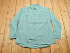 Vintage 1990s Pause Turquoise Button Up Shirt