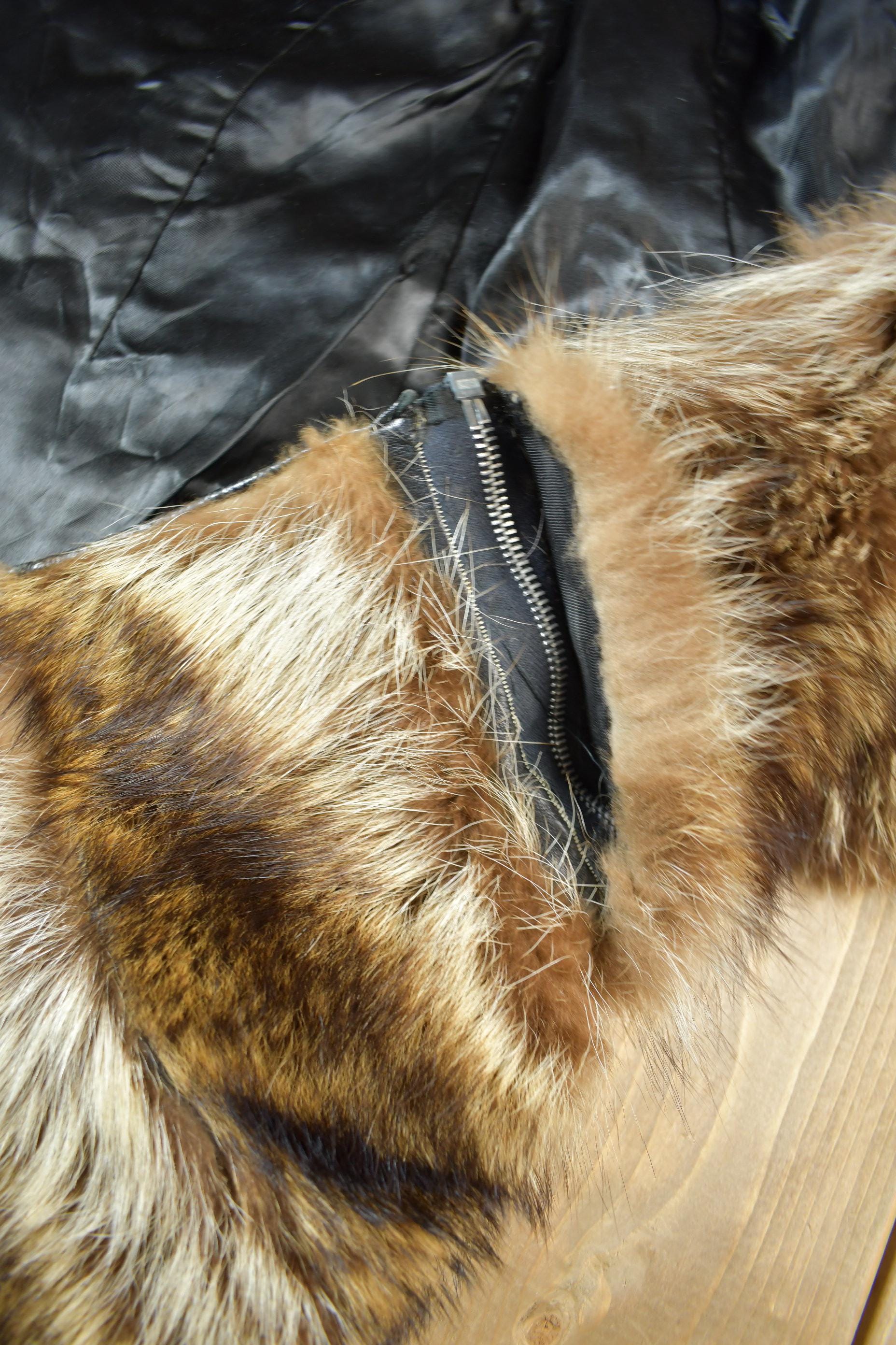 Vintage 1970s Ross Furs Adjustable Length Brown Raccoon Fur Coat